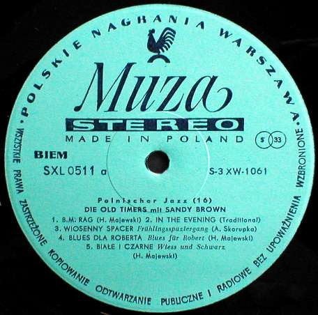 Old Timers with Sandy Brown (3) : Polnischer Jazz Nr. 16 (LP, Album)