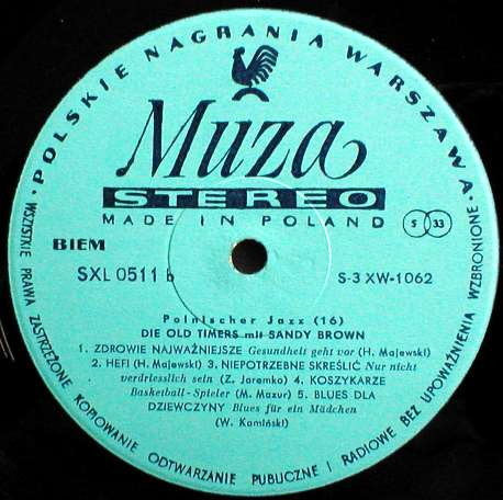 Old Timers with Sandy Brown (3) : Polnischer Jazz Nr. 16 (LP, Album)