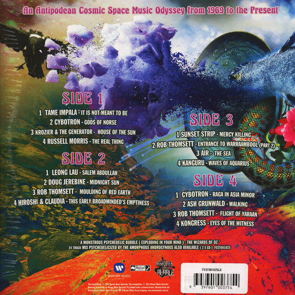 Various Compiled By The Amorphous Androgynous* : A Monstrous Psychedelic Bubble (Exploding In Your Mind) The Wizards Of Oz (2xLP, Comp, RP, Cle)