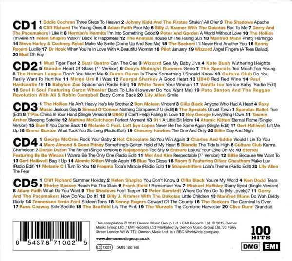 Various : 100 Hits UK No. 1s (5xCD, Comp)