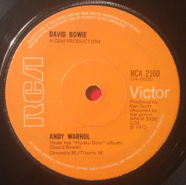 David Bowie : Changes (7", Single, Sol)