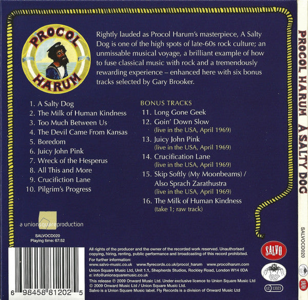 Procol Harum : A Salty Dog (CD, Album, Mono, RE, RM, Dig)