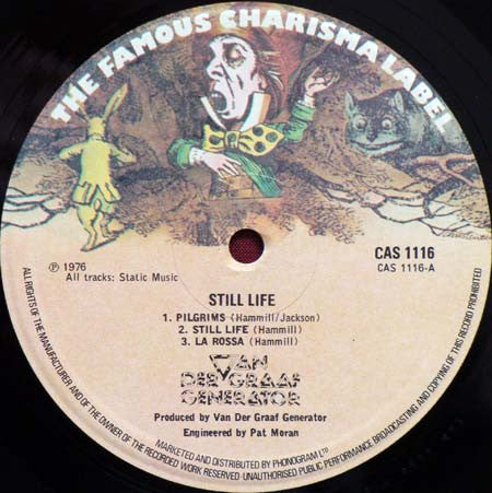 Van Der Graaf Generator : Still Life (LP, Album, Mad)