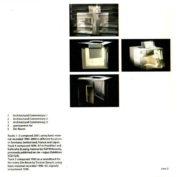 M. Behrens* : Architectural Commentaries (CD, Album)