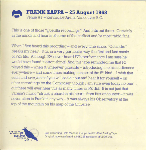 Frank Zappa : Road Tapes, Venue #1 (2xCD, Album, RE)