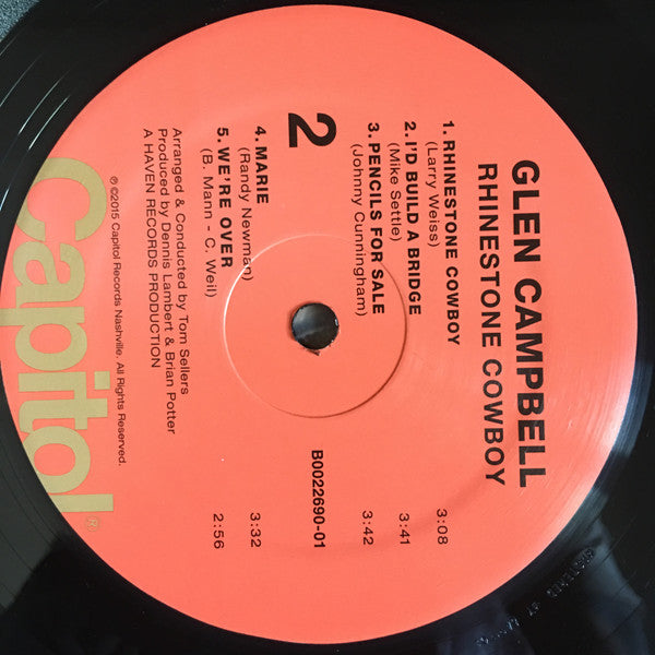 Glen Campbell : Rhinestone Cowboy (LP, Album, RE, RM, 180)
