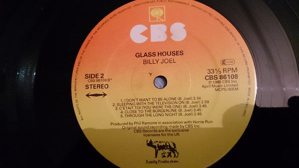 Billy Joel : Glass Houses (LP, Album)