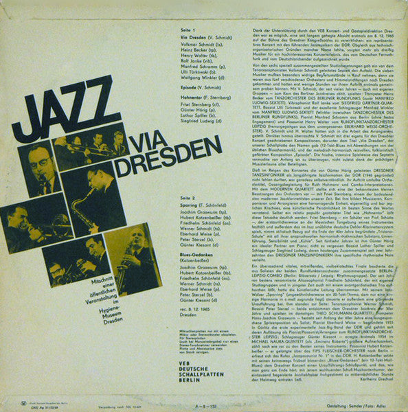 Various : Jazz Via Dresden (LP, Mono, RP)