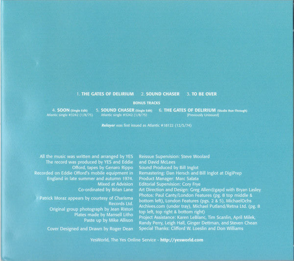Yes : Relayer (CD, Album, RE, RM, Dig)
