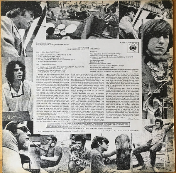 Mike Bloomfield / Al Kooper / Steve Stills* : Super Session (LP, Album, Mono)