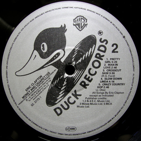 Eric Clapton : Money And Cigarettes (LP, Album,  )