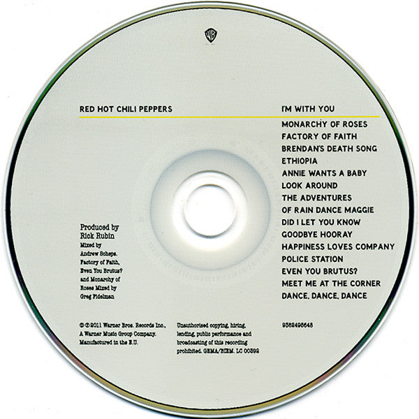 Red Hot Chili Peppers : I'm With You (CD, Album)