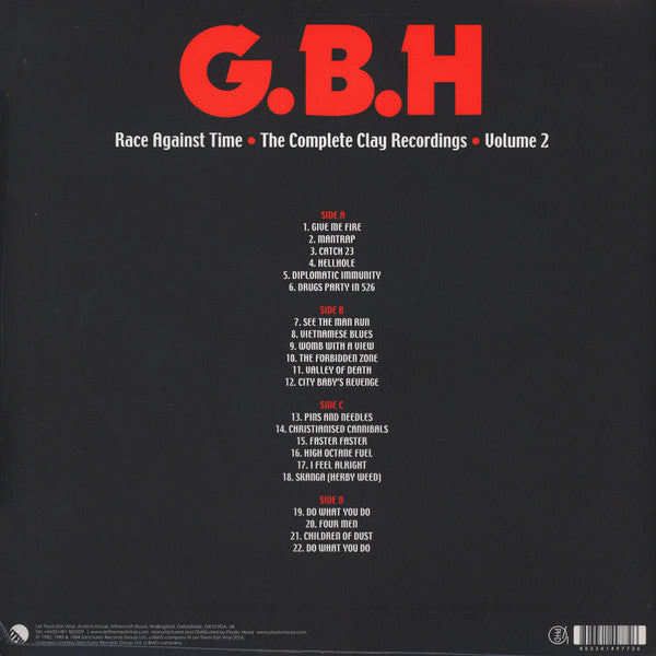 G.B.H* : Race Against Time: The Complete Clay Recordings Volume 2 (2xLP, Comp, Ltd, Cle)