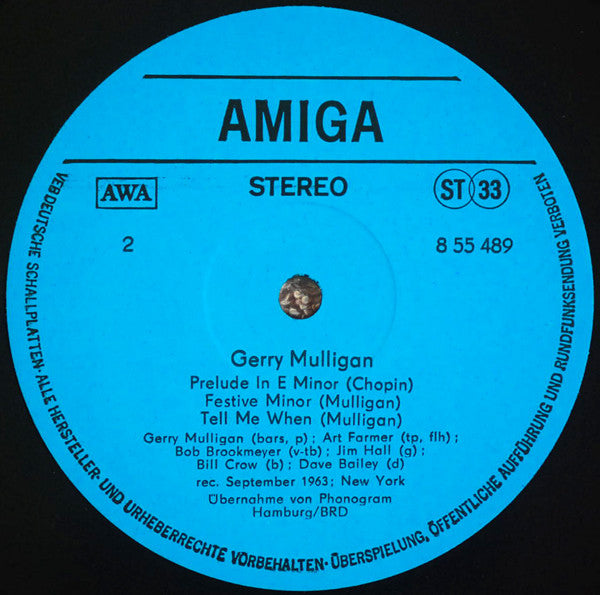 Gerry Mulligan : Gerry Mulligan (LP, Album, RE, Blu)