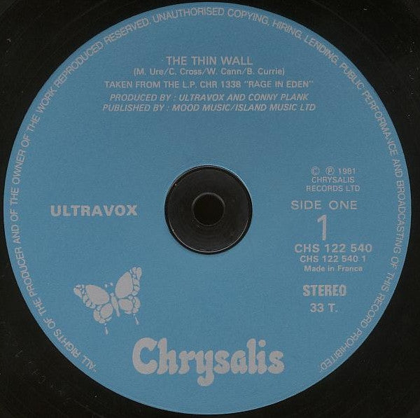Ultravox : The Thin Wall (12", Fre)