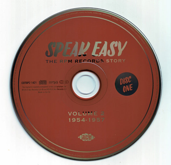 Various : Speak Easy - The RPM Records Story Volume 2 1954-57 (2xCD, Comp)