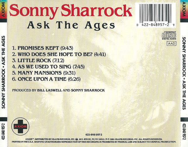 Sonny Sharrock : Ask The Ages (CD, Album)