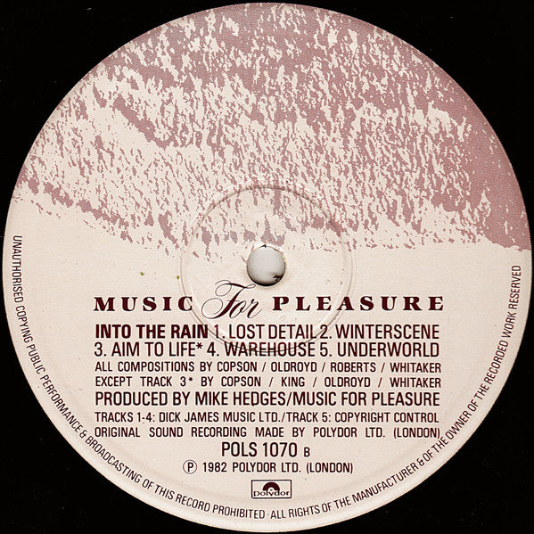 Music For Pleasure : Into The Rain (LP, Album)