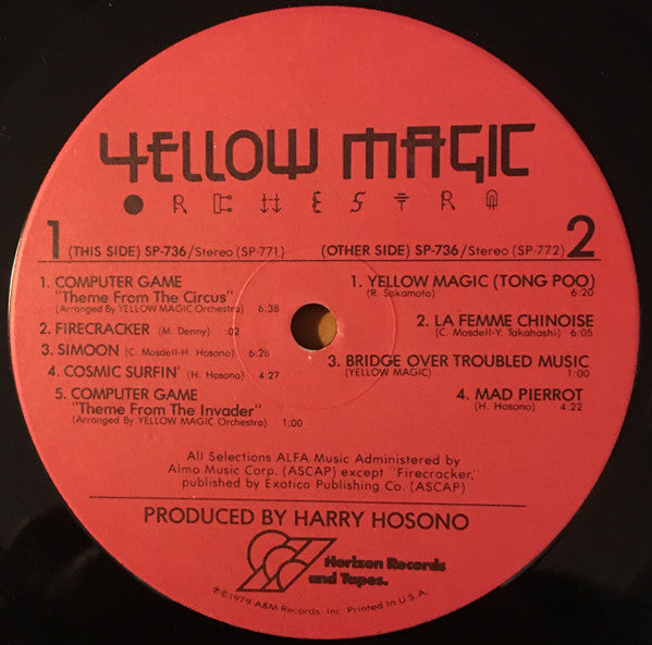 Yellow Magic Orchestra : Yellow Magic Orchestra (LP, Album, Red)