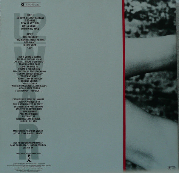 U2 : War (LP, Album, Gat)