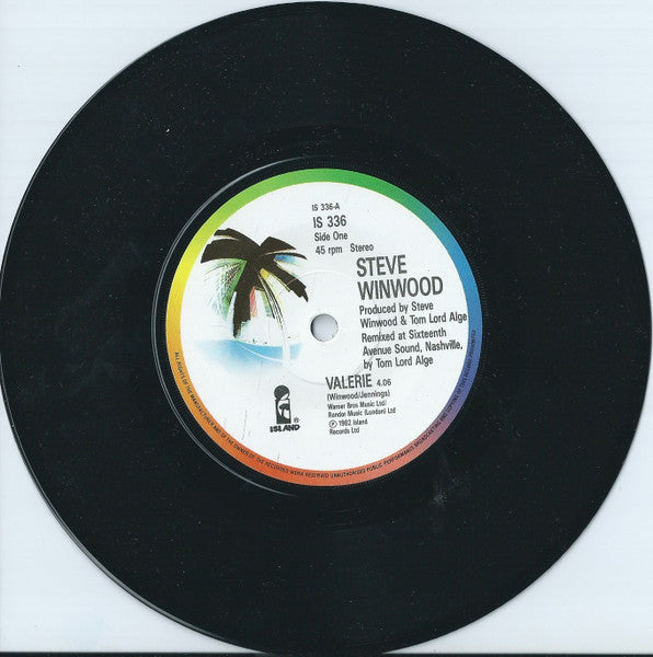 Steve Winwood : Valerie (7", Pap)