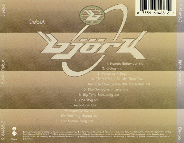 Björk : Debut (CD, Album, RP)