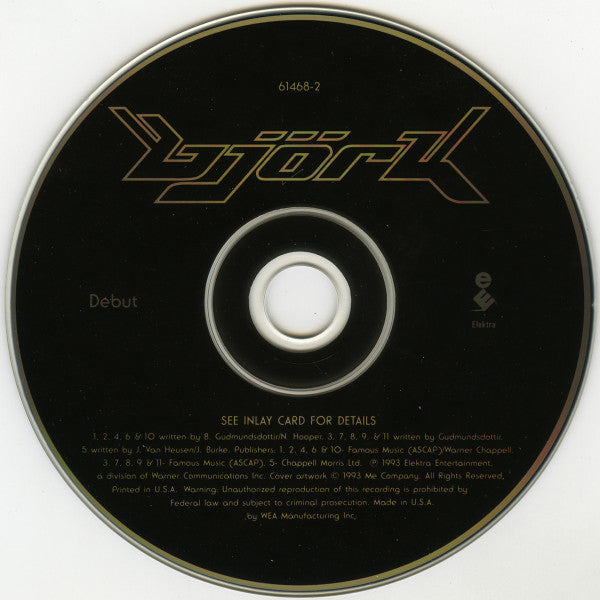 Björk : Debut (CD, Album, RP)