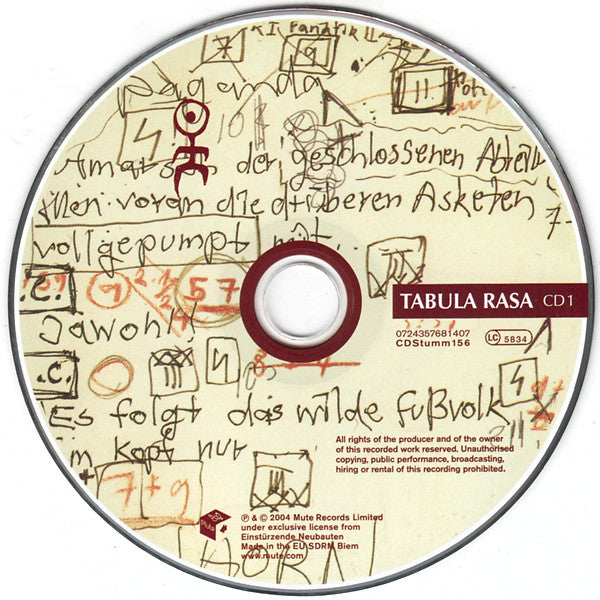 Einstürzende Neubauten : Tabula Rasa (2xCD, RE, RM, Dig)