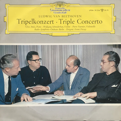 Ludwig van Beethoven - Géza Anda, Wolfgang Schneiderhan, Pierre Fournier, Radio-Symphonie-Orchester Berlin, Ferenc Fricsay : Tripelkonzert = Triple Concerto (LP, Mono)