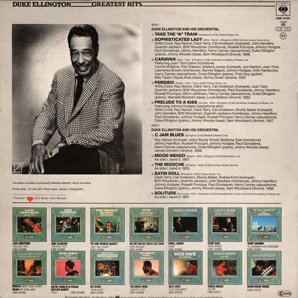 Duke Ellington : Greatest Hits  (LP, Comp, Mono)