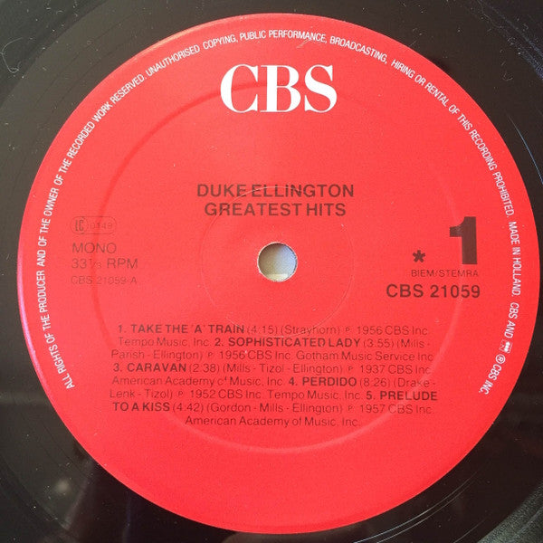 Duke Ellington : Greatest Hits  (LP, Comp, Mono)