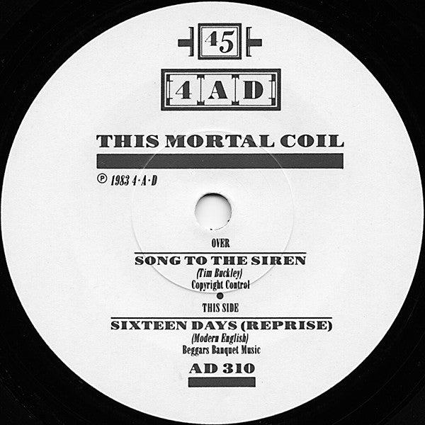This Mortal Coil : Song To The Siren (7", Single)