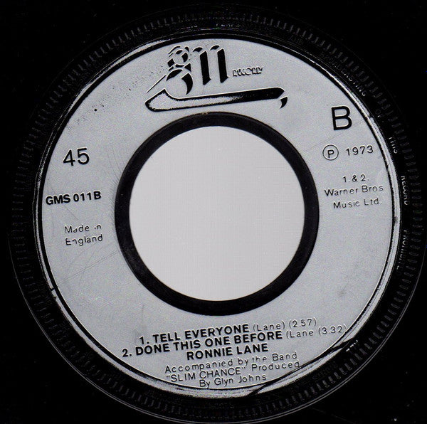 Ronnie Lane Accompanied By The Band "Slim Chance"* : How Come? (7", Single)