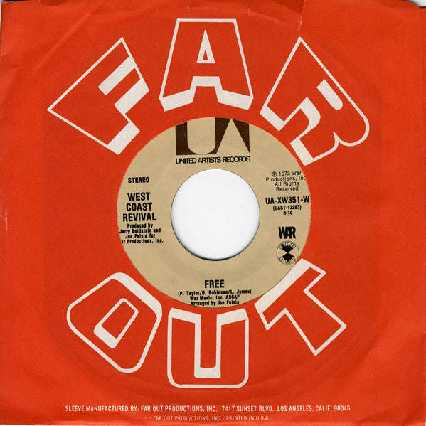 West Coast Revival : It's Gonna Be Hard / Free (7")