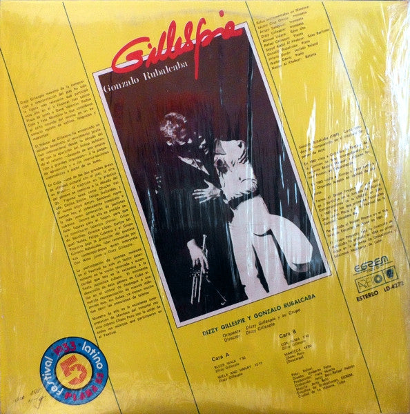 Dizzy Gillespie Y Gonzalo Rubalcaba : Gillespie En Vivo (LP, Album, Yel)