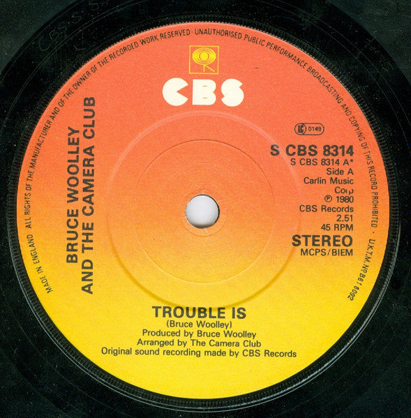 Bruce Woolley : Trouble Is... (7", Single)