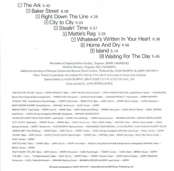 Gerry Rafferty : City To City (CD, Album, RE)