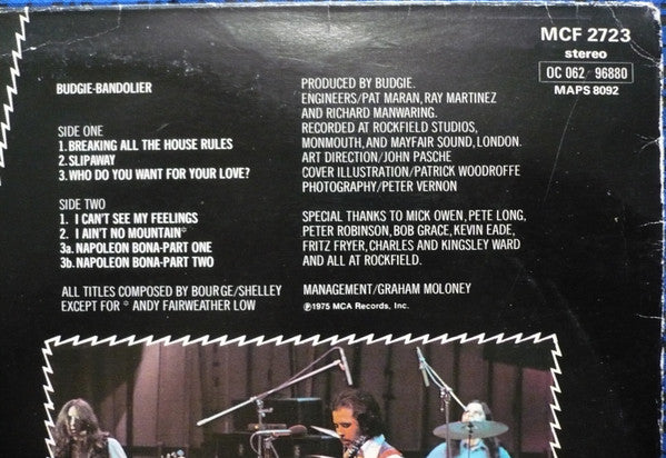Budgie : Bandolier (LP, Album)