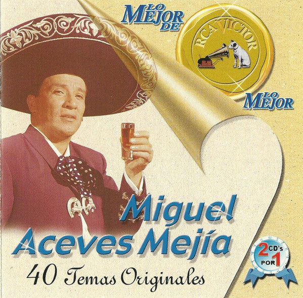 Miguel Aceves Mejía* : Miguel Aceves Mejía 40 Temas Originales (2xCD, Comp)