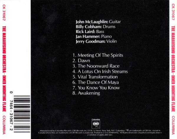 The Mahavishnu Orchestra* With John McLaughlin : The Inner Mounting Flame (CD, Album, RE)