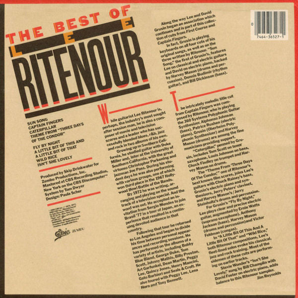 Lee Ritenour : The Best Of Lee Ritenour (LP, Comp, Ter)