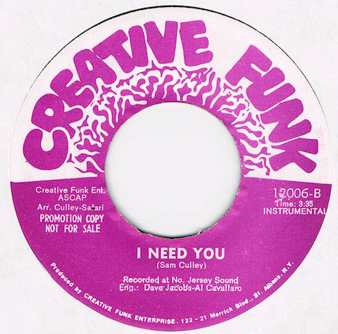Diane Jenkins : I Need You (7", Single, Promo, Rei)
