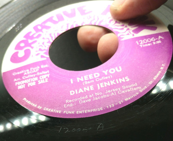 Diane Jenkins : I Need You (7", Single, Promo, Rei)