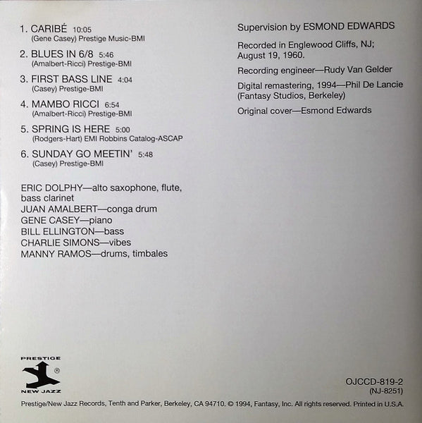 The Latin Jazz Quintet* + Eric Dolphy : Caribé (CD, Album, RE, RM)