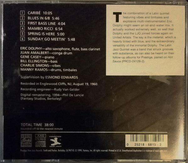 The Latin Jazz Quintet* + Eric Dolphy : Caribé (CD, Album, RE, RM)