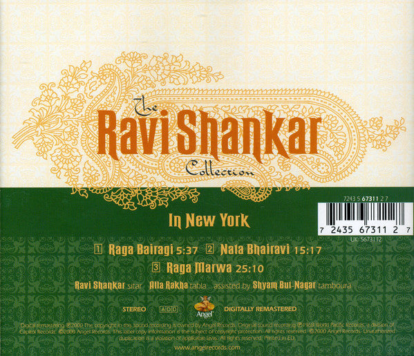 Ravi Shankar : In New York (CD, Album, RE, RM)