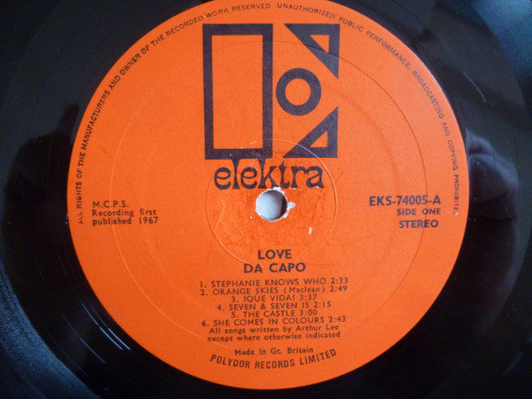 Love : Da Capo (LP, Album)
