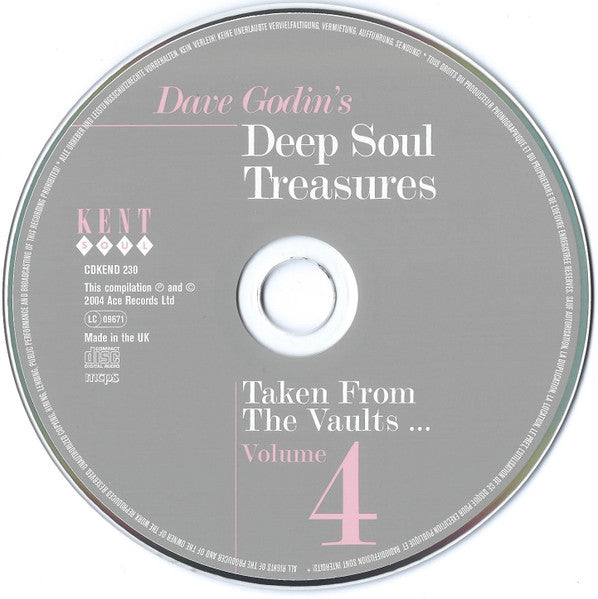 Dave Godin : Deep Soul Treasures (Taken From The Vaults...) (Volume 4) (CD, Comp, Uni)