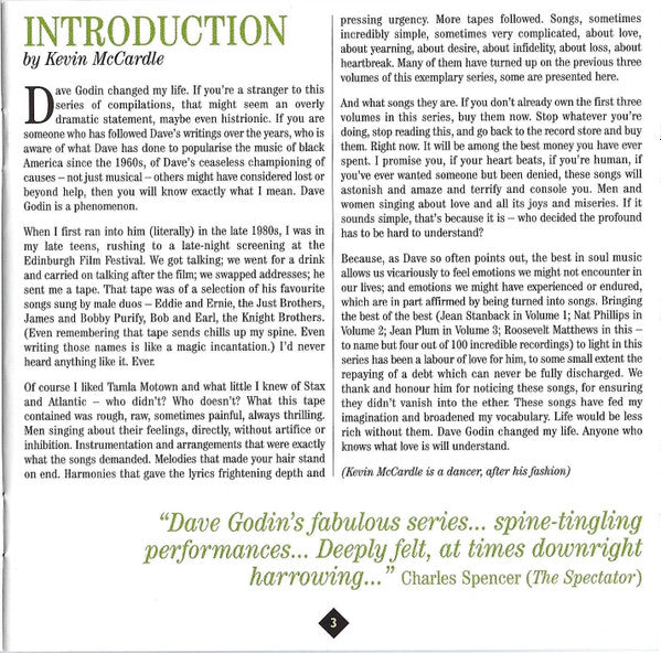 Dave Godin : Deep Soul Treasures (Taken From The Vaults...) (Volume 4) (CD, Comp, Uni)