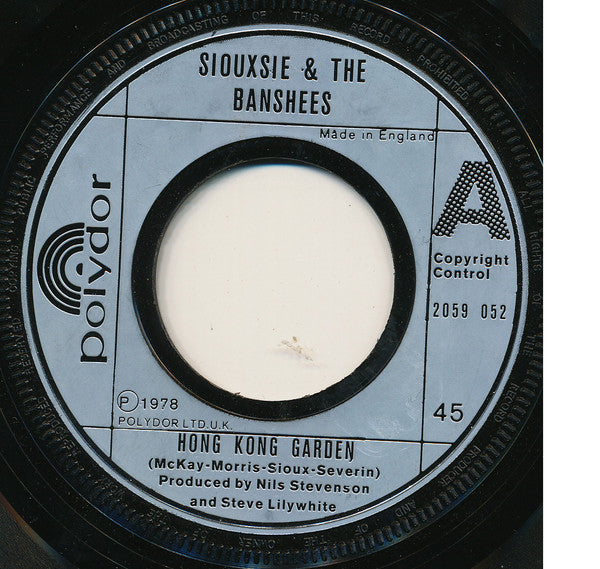 Siouxsie And The Banshees* : Hong Kong Garden (7", Single, Sil)
